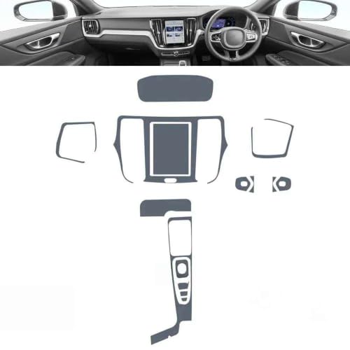 Película protectora transparente de TPU para consola de Volvo V60 2020-2024 2