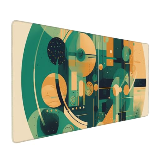 Tapis de souris de jeu étendu vert et beige 90,2 x 40,6 cm tapis de bureau