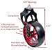 Wheelchair Caster Fork Assembly with 5x1.40 Wheel (Red Rim/Black Fork)