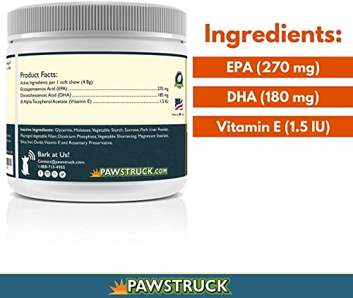 Natural Omega 3 Fish Oil For Dogs Soft Chew Supplement (Small & Medium Dogs, 60 Ct) W/ Omega-3 Fatty Acids, Epa, Dha, Vitamin E For Healthy Skin, Coat, Joints & Brain Function, Made In Usa #TOP1