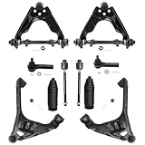 Detroit Axle - 4WD Front End 10pc Suspension Kit for 2000-2004 Dodge Dakota 2000-2003 Durango, Upper & Lower 4 Control Arms w/Ball Joints Inner & Outer 4 Tie Rods 2 Boots Replacement