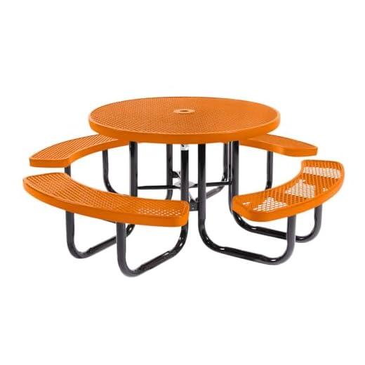 Heavy-Duty Portable Picnic Table with Umbrella Hole