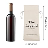 Retirement Wine Gift Bag Retired Gifts for Women Men Farewell Going Away Gifts for Mom Dad Boss Teacher Nurse Friends Coworker Colleague The Legend Has Retired Wine Bags for Wine Bottles Gifts