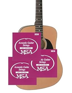 3 Satz Stahlsaiten für Akustikgitarre