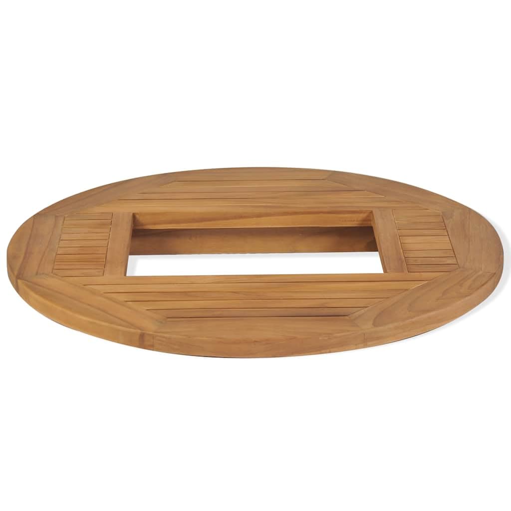 vidaXL Teak Bierkastentisch Bierkisten Tischaufsatz Stehtisch Bartisch Bistrotisch Holztischplatte Tischplatte Balkon Garten 70cm Braun
