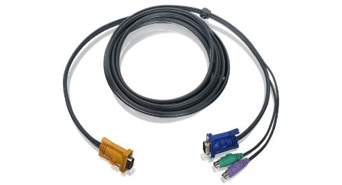 Cable para video teclado y ratón kvm IOGEAR G2L5203P de 3 m negro con conector VGA