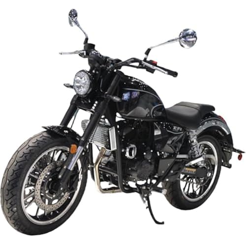 HHH Upgraded 250cc Cruiser Motorcycle 6 Speed Manual Transmission EFI Electronic Fuel Injection Boom 250cc Motorcycle Street Bike for Adults
