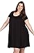 Savi Mom The Original Women's Maternity & Nursing/Breastfeeding Nightgown Dress Plus Size 1 X 2X 3X (3X, Black)