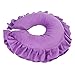Cuscino per il viso del salone di bellezza, cuscino per il viso da letto traspirante con design a volant ondulato Supporto per il collo della testa per il massaggio in viaggio(Viola)