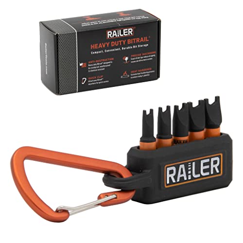 Spanner Screwdriver Bit Set - Railer 5Pc S2 Steel 1" Spanner Snake Eyes Impact Driver Bit Set With A Tool Storage Bit Holder & Carabiner #TOP9