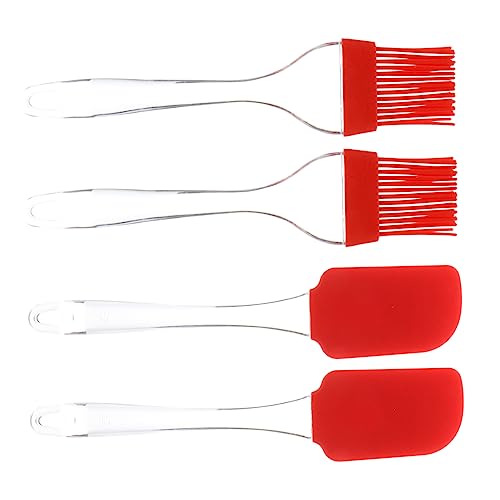 Alipis Silicone Bbq Brush Set 4 in 1 Bbq Tools Oil Brush Spatula Safe for Non-stick Cookware