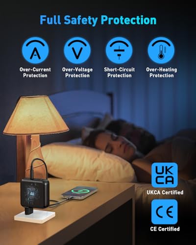 Chargeur USB C 100 W, Bloc Chargeur Rapide USB-C à 4 Ports Prise Compatible avec MacBook Pro/Air, iPad/Pro/Air/Mini, iPhone 16/15, Galaxy S24/S23 et Plus, PPS, Câble C vers C de 2 m Inclus – vue 8