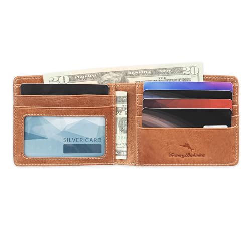 Image of Tommy Bahama Men's Crunch Leather Slimfold Wallet