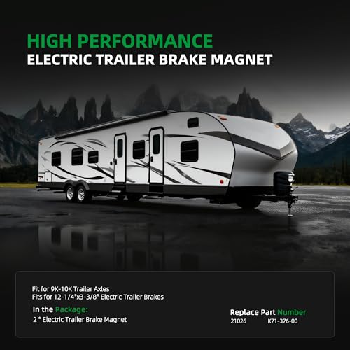 Riyhch 12-1/4"x3-3/8 Electric Trailer Brake Magnet Kit, Set of 2, for 9K-10K Trailer Axles, Replacement for K71-376-00 by Riyhch - Image 2