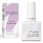 Mylee Fix 'N' Flash Gel 10ml - Brush On Clear Nail Adhesive Glue for Soft Gel Tips, Acrylic Nails, False Nails & Tips, Cures with UV/LED, Soak Off, for Professional, Salon & Home Use