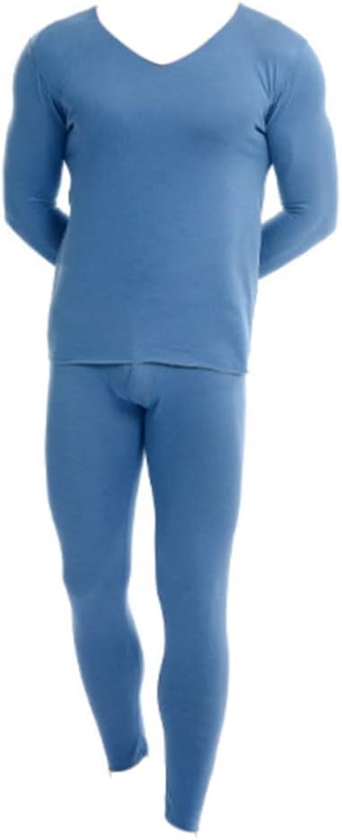 HSQSMWJ Men's Soft Winter Thermal Underwear Set Long Johns with Fleece Lined Base Layer Top Bottom L-4XL