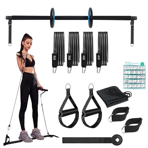 Barre de pilates portable pour s'entraîner à la maison ou au bureau facilement