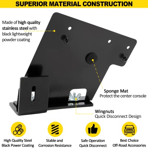 image for LAIKOU Universal CB Radio Mount Passenger Side Mobile Radios Quick Dis
