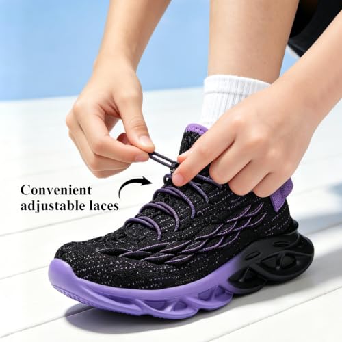 Image of JMFCHI Boys Girls Kids Sneakers Knitted Mesh Running Tennis Athletic Shoes | Breathable,Lightweight,Comfortable,Non-slip,Easy wear,Casual fashion,Indoor outdoor,Gym sport,Daily play,Little /Big Kid