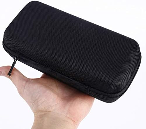 EXCEART Microphone Hard Case Storage Box Shockproof Mic Waterproof Carrying Case Pouch Black 18.5 * 9 * 4.5cm