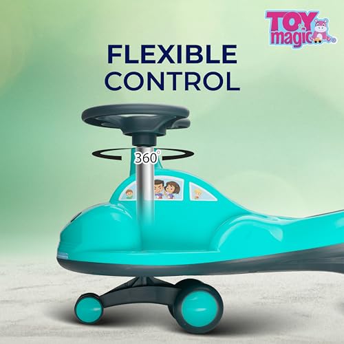 Image of ToyMagic Rideon Swing Car - Non Electric|Safe, Sturdy & Fun Ride-on Toy for Kids| Perfect for Indoor & Outdoor Adventures | Promotes Active Play|Weight Capacity Upto 75kg,Multicolor
