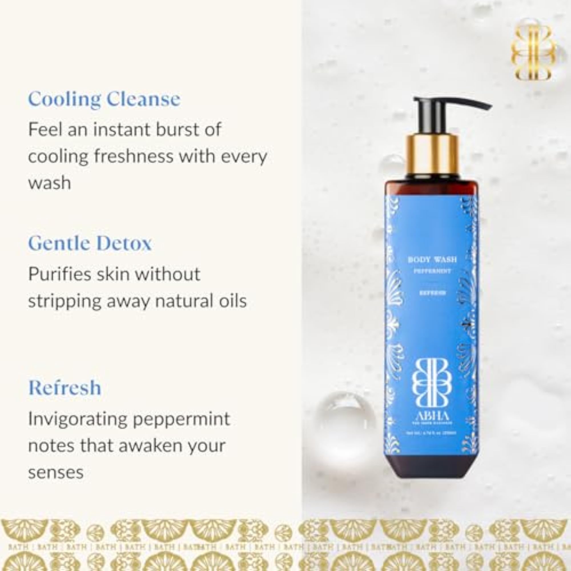Peppermint Body Wash, 200ml for Men & Women