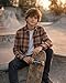 Volcom Boys Button Down Shirt - Classic Woven Long Sleeve Plaid Collared Flannel Shirt for Boys (Sizes: 4-20), Size 8, Cranberry