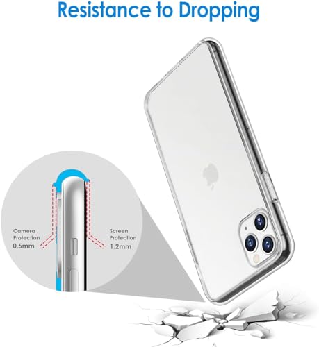 Image of NISHTECH for iPhone 11 Pro Premium Hybrid Transparent Soft Slim Dust Proof Back Case Cover with Camera Protection