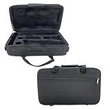 Conboxus Bb Clarinet Case 600D Oxford Cloth Water-resistant Foam Padded Case Black bag Shoulder Straps Thick...
