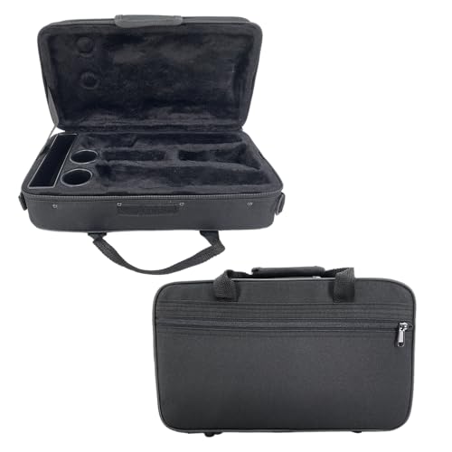 Conboxus Bb Clarinet Case 600D Oxford Cloth Water-resistant Foam Padded Case Black bag Shoulder Straps Thick Padding Nice Zipper Protect Clarinet Gig Bag (black Bb Clarinet)
