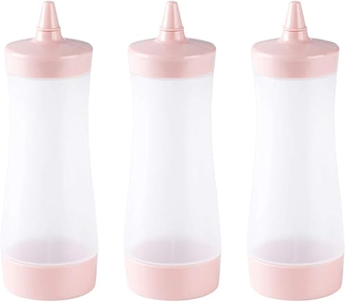 Miniatura 10 de UPKOCH Dispensador de salsa de ensalada, 3 unidades, botellas de salsa de plástico para apretar, botellas de condimento, tapa de ketchup para