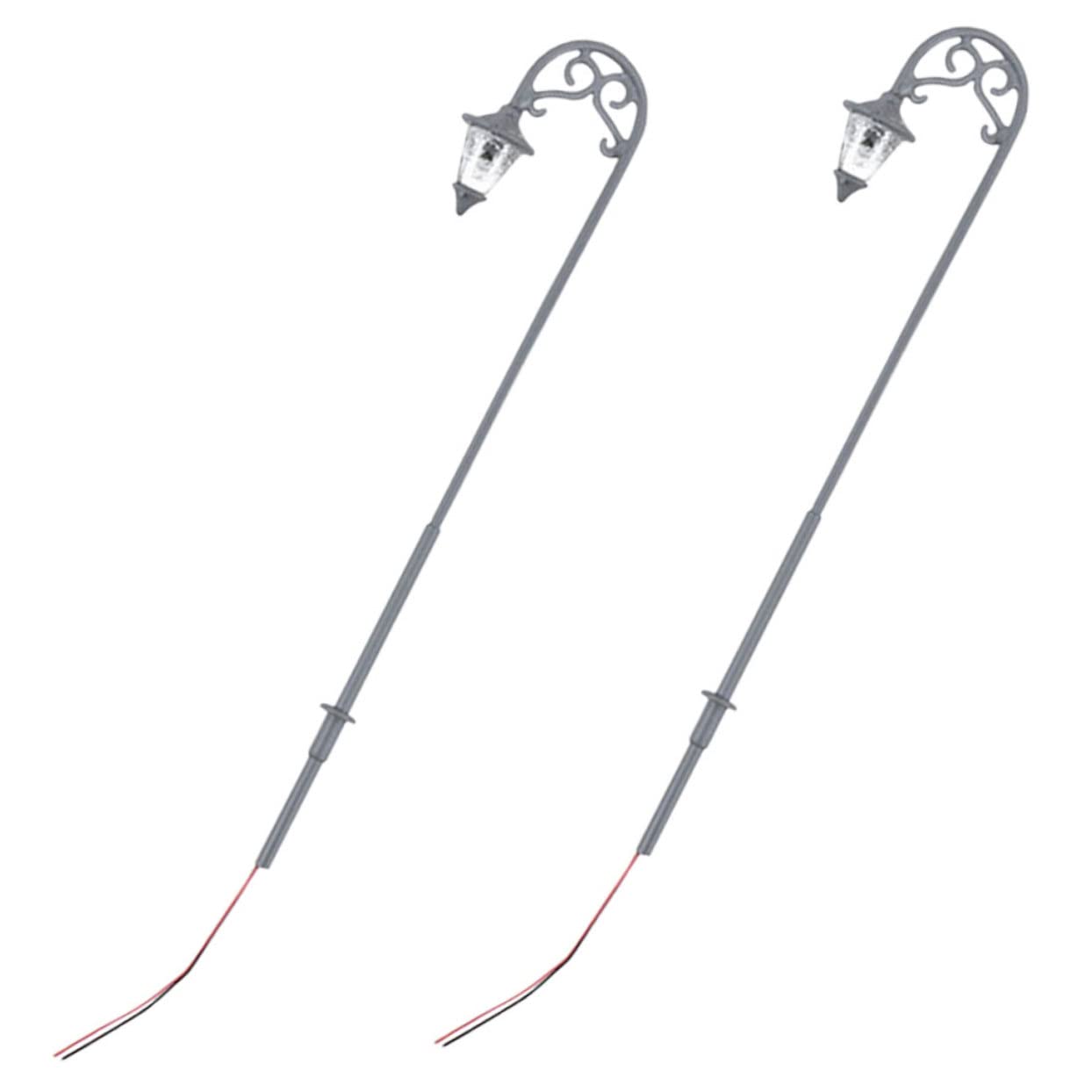 KONTONTY 2Pcs Miniature Street Light Model for Garden and Sand Table Decor Decorative Mini Lamp with Lifelike Design for Micro Landscape and Projects