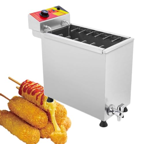 Frytkownica do Corn Dogów 25l, Maszyna do Smażenia Serowych Hot Dogów, Komercyjna Elektryczna Frytkownica, Maszyna do Robienia Corn Dogów, do Restauracji Domu Kuchni Sklepu