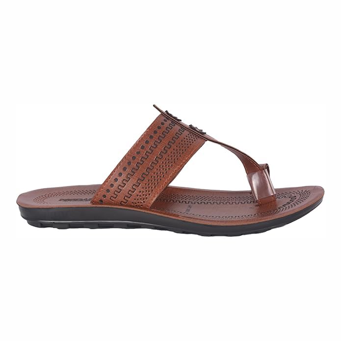 Image of Poddar Slippers, Sandals & Chappals for Men | Synthetic Leather Comfortable Footwear | Daily Use, Casual, Party, Stylish, Durable, Waterproof, Soft Sole, Anti-Slip (30052 Slipper)