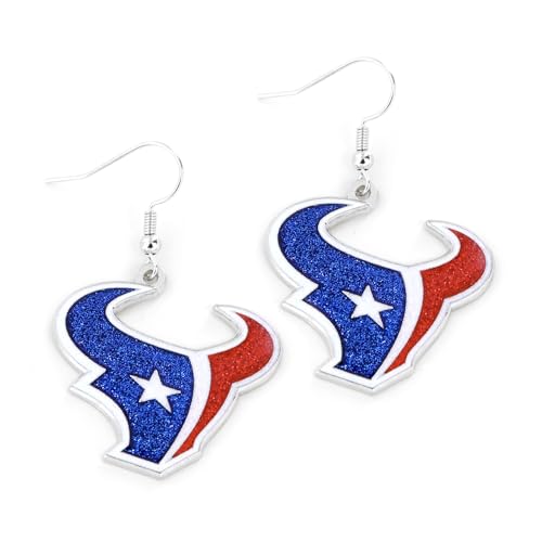 NFL Houston Texans Glitter Dazzle Earrings