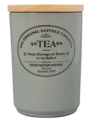 Henry Watson - Airtight Tea Coffee Sugar Canister Set - Dove Grey, Made in England - 11cm x 16cm The Original Suffolk Collection. … - Image 3