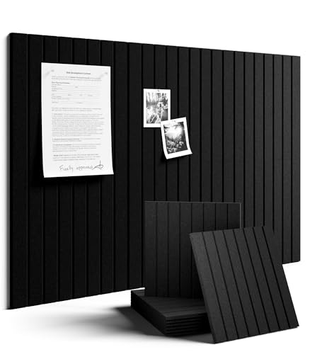 Fluxynara 36" x 24" Large Felt Bulletin Board, Black