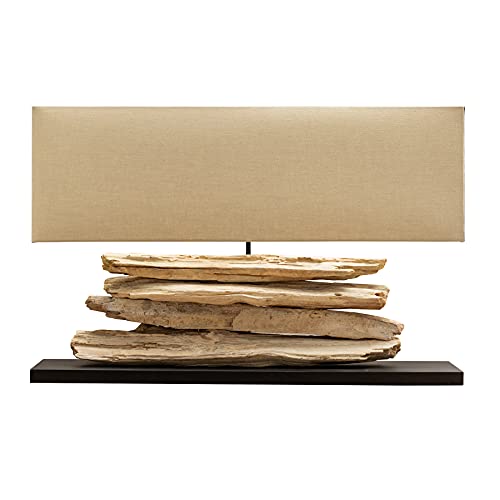 invicta INTERIOR Große Design Lampe RIVERINE beige Treibholz Leuchte Handarbeit Tischleuchte Tischlampe