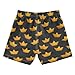 Selerdon Quick Dry Swim Trunks Black Yellow Paper Boats for Boy Kids Summer Fashion Beach Shorts with Adjustable Waist and Side Pocket for Daily Wear Outdoor Play XS