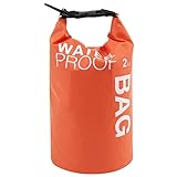 Uncle Paul Bolsas estancas - Naranja 2 litros a la Deriva Impermeable Bolsa Seca para Paseo en Barco, Kayak, Pesca, Canotaje, natación, Camping, piragüismo