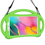 Kids Case for Samsung Galaxy Tab A 8.0 2019 SM-T290/295, TopEsct Premium Silicone Shockproof Light Weight Protective Handle Stand Case for Galaxy Tab A 8.0(Green)