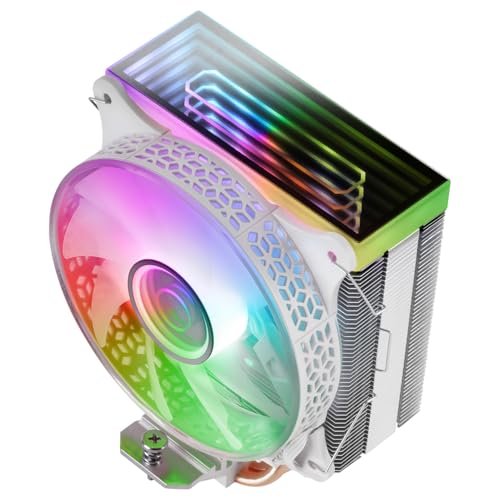 MARSGAMING Mcpu120 Raffreddatore Cpu Rgb Tdp 120 W, Silenzioso Pwm, Basso Profilo, 12.5 x 12.5 x 6.9 cm - Sistema di raffreddamento - Immagine 1