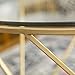 Millie Glass Nesting Coffee Tables in Clear Glass and Gold
