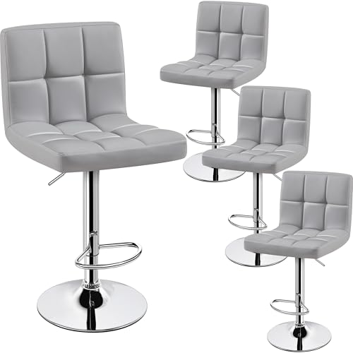 Yaheetech 4-Piece PU Leather Adjustable Bar Stools