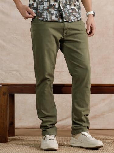 Image of WROGN Men's Cotton Stretch Jeans | Solid Design | Slim Fit