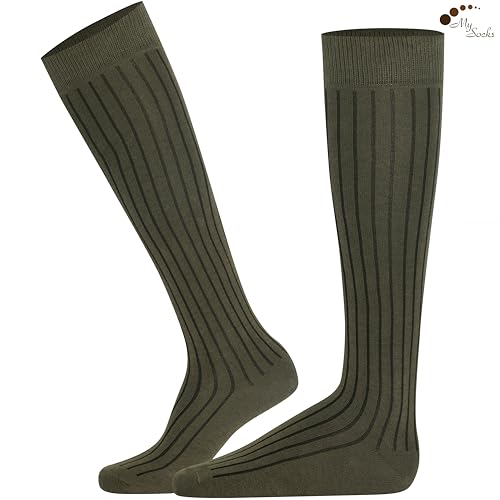 Image of Mysocks Knee High Socks for Women Men Combed Cotton Seamless Toe Tall Long High Socks