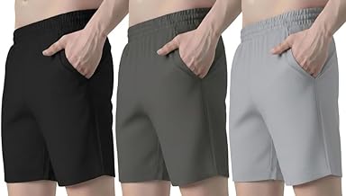 T.N.X Men's Quick Dry Lightweight Sports Short with Zipper Pocket || Available in 4 Colors || Also Available in Plus Size || Combo Packs Also Available