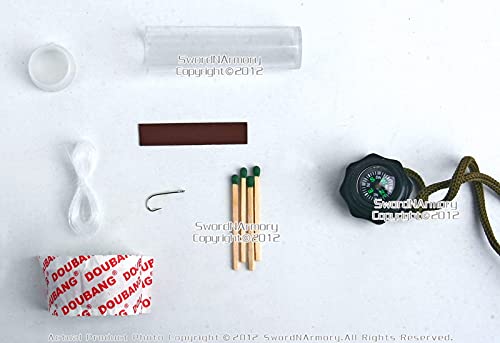 Etrading 14" Fixed Blade Military Serrated Complete Survival Knife W/Kit & Sheath #TOP6