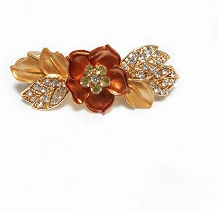 Amazon ラインストーン 花モチーフ バレッタ ヘアーアクセサリー 髪飾り 髪留め バレッタ クリップ 通販