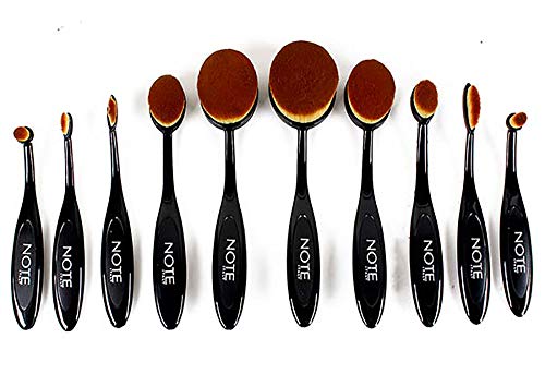 NOTE black makeup brushes gift set pack of 10 face and eye brushes – image 2